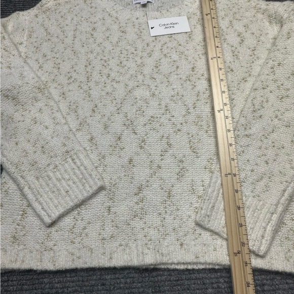 Calvin Klein Jeans Cream and Silver Knit Sweater - Picture 7 of 10
